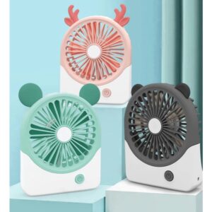 Quạt mini để bàn 5 cánh tai thú. Sale///H