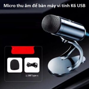Micro thu âm để bàn máy vi tính K6 USB