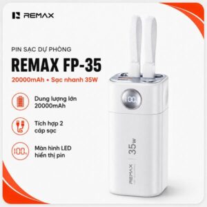 Pin Dự Phòng Sạc Nhanh 35W Remax FP-35 20.000mAh. G.itx2