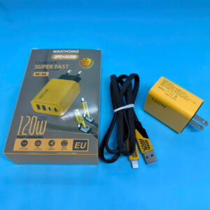 Bộ sạc nhanh 120W NaiChong NC-22 (A-L) USB ra Lightning
