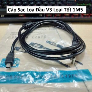 Cáp Sạc Loa, MP3 Đầu V3 Loại Tốt (Dài 1M5). HTP