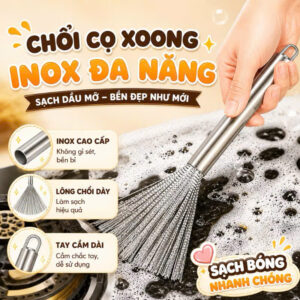 Chổi Cọ Chà Nồi Xoong Chảo Rửa Chén Bát inox 21cm. (DP/G.mi/GDN)