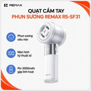Quạt Cầm Tay Có Phun Sương Remax RS-SF31. HDDT. G.itx3