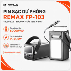 Pin Dự Phòng Sạc Nhanh 200W Remax FP-103 60.000mAh. (đặt trong ngày)