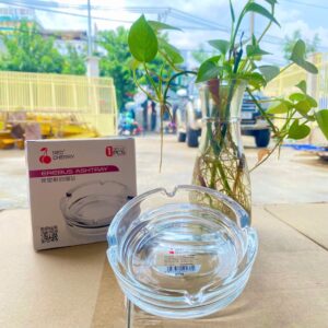 Gạt Tàn Thủy Tinh Hình Tròn Trong Suốt YG8019. (GDN)