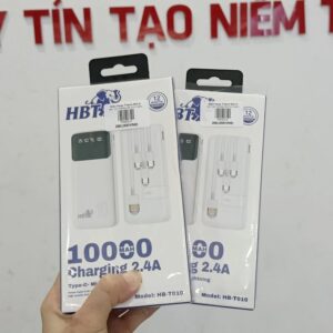 Pin dự phòng sạc nhanh 2.4A HBT-010 10.000mah. VM