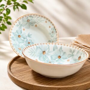 Bát/ Tô Sứ Loe Hoa Dừa Xám 18cm Số 7. KN
