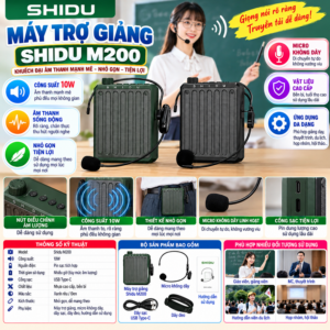 Máy Trợ Giảng Khuếch Đại Âm Thanh Shidu M200. G.itx2
