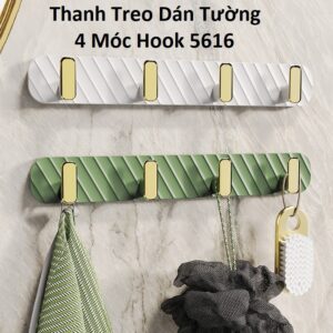 Thanh Treo Dán Tường 4 Móc Hook 5616