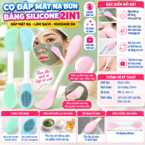 Cọ Đắp Mặt Nạ Bùn Bằng silicone 2in1///HB