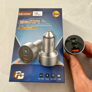 Cốc/ Củ Sạc Nhanh 80W Xe Hơi ô Tô Kim Cương S50