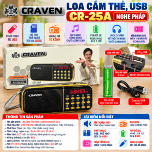 Loa Cắm Thẻ, Usb Craven CR-25A Nghe Pháp
