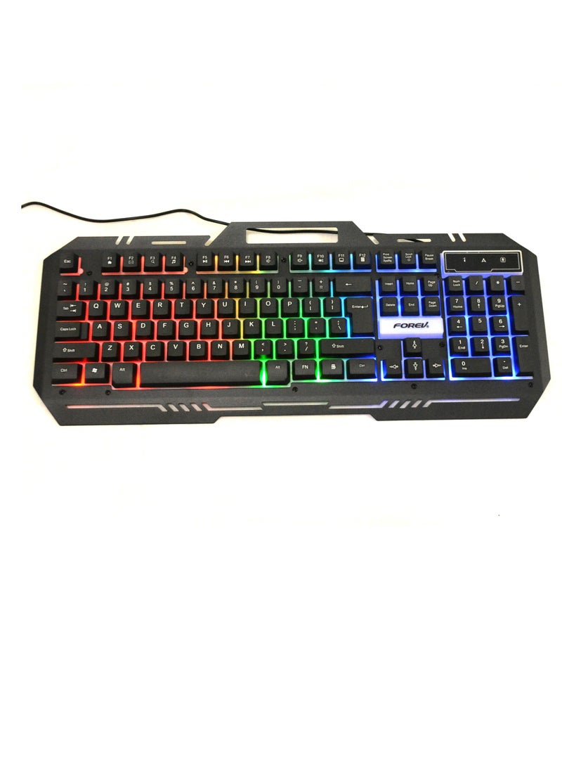 FV-Q307 Rainbow Backlit Metal Gaming Keyboard