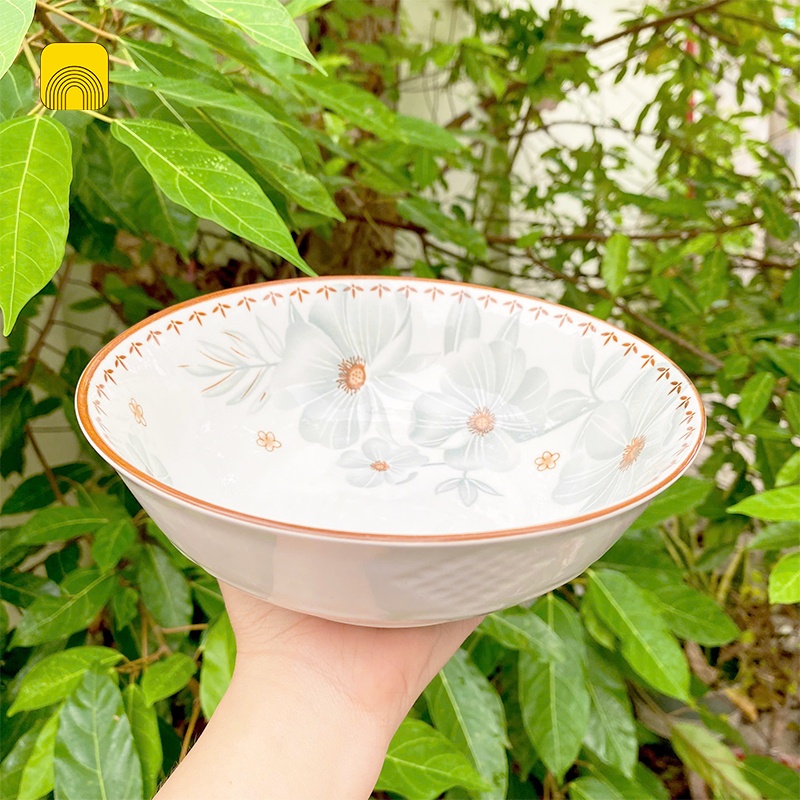 [60] Tô sứ hàng không ELEGANCE Bạc 7 inch