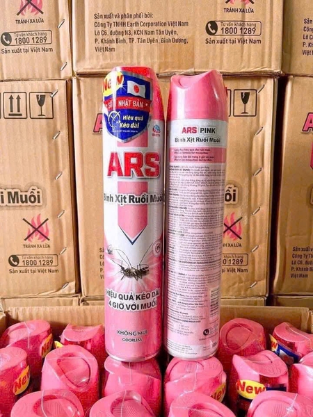 Bình xịt diệt côn trùng hiệu quả ARS PINK 600ml - Gia Dụng Khánh Nhân - Tổng kho sỉ đồ gia dụng tiện ích