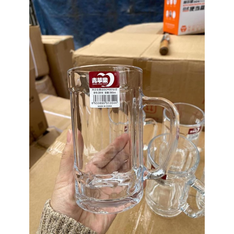 Bộ 6 cốc thuỷ tinh uống bia ZB18 dung tích 380ml | Shopee Việt Nam