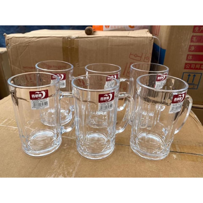 Bộ 6 cốc thuỷ tinh uống bia ZB18 dung tích 380ml | Shopee Việt Nam