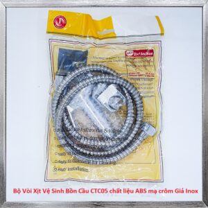 Bộ Vòi Xịt Vệ Sinh Bồn Cầu CTC05 chất liệu ABS mạ crôm Giả Inox
