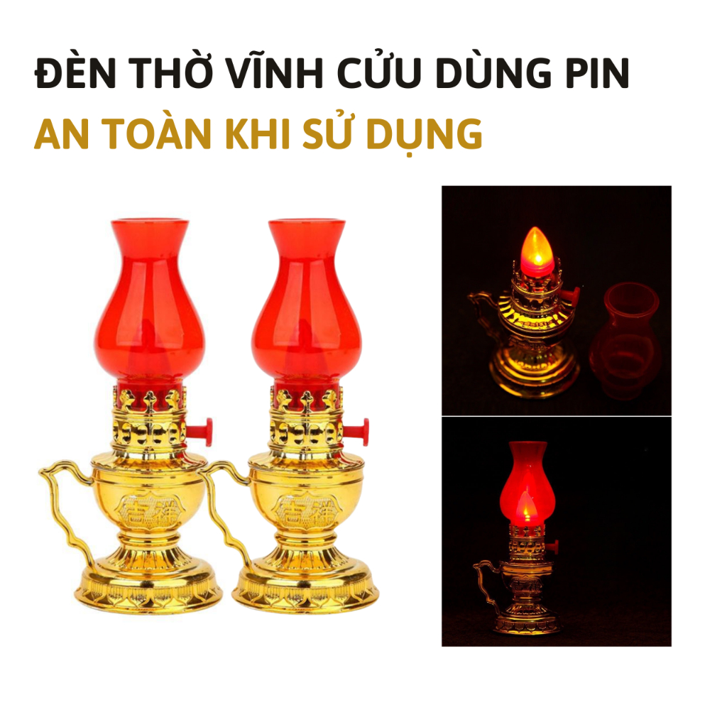 Tặng Kèm Pin AAA ] Đèn Thờ Dùng Pin Không Khói, An Toàn Khi Sử Dụng, Bền  Đẹp Dễ Sử Dụng Phù Hợp Mọi Không Gian Bàn Thờ | Shopee Việt Nam