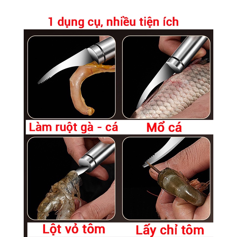 Dụng Cụ Lột Vỏ Tôm " Lấy Chỉ Tôm " Làm Cá Cạo Vẩy