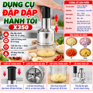Dụng Cụ đập Dập Hành Tỏi X350.HDDT