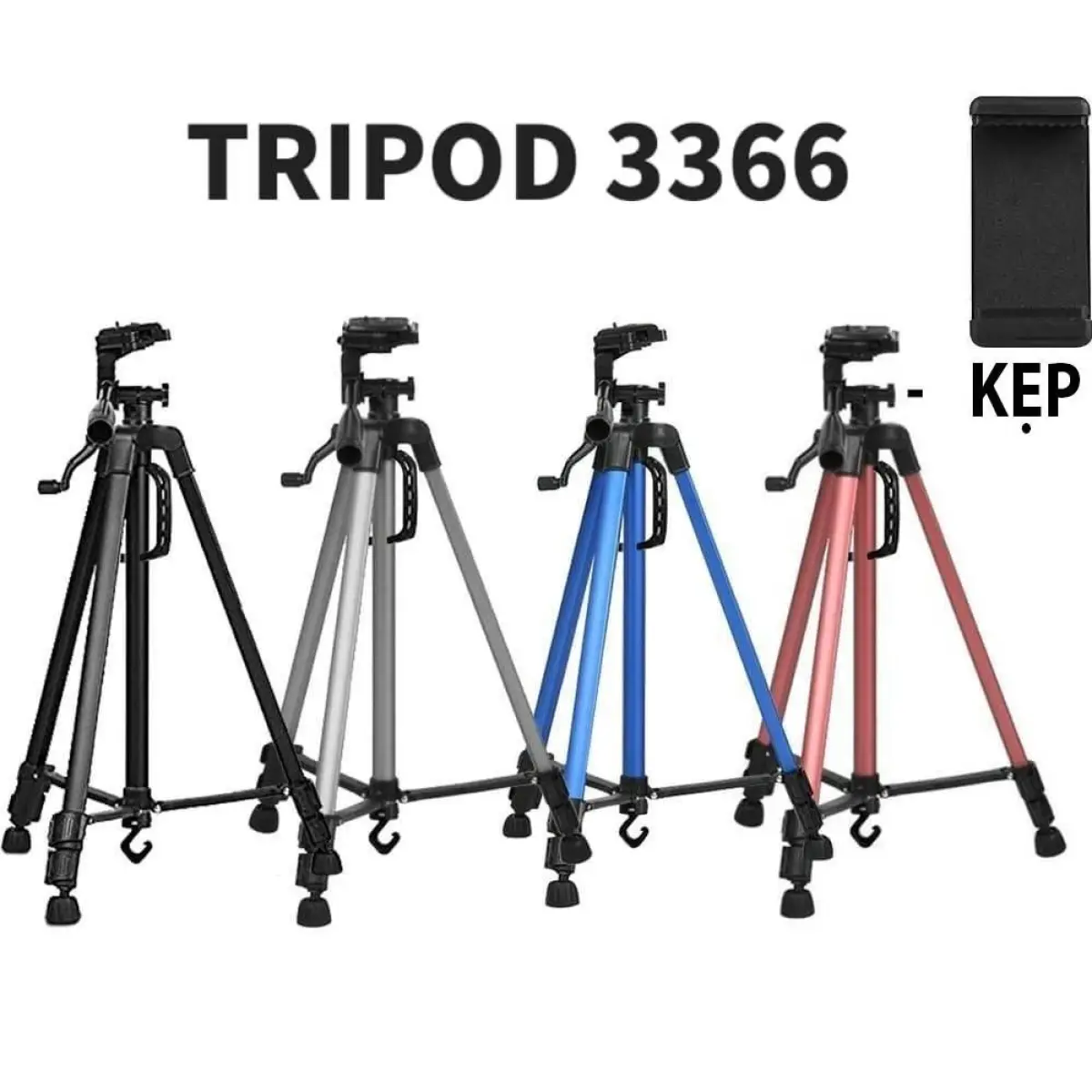 Gậy chụp hình tripod 3 chân 3366 cho máy ảnh và điện thoại dài 1m50 cao cấp tặng kèm đầu kẹp điện thoại và remote điều khiển | Lazada.vn