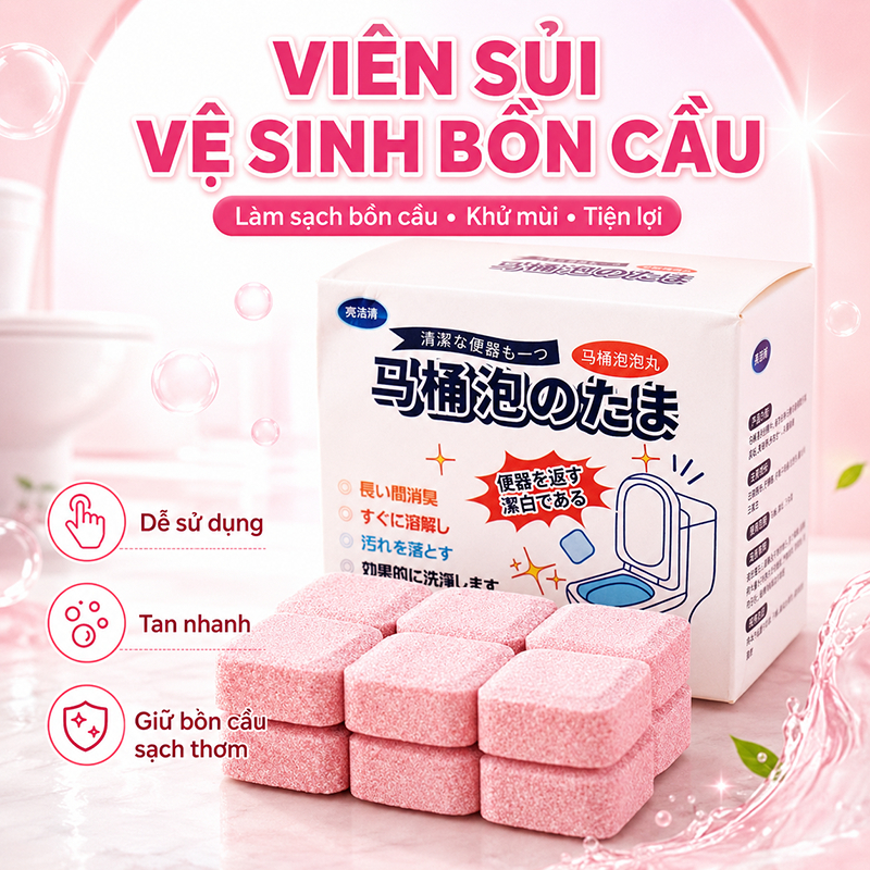 Hộp 12 Viên Sủi Vệ Sinh Bồn Cầu Hương Hoa, Viên Thả Toilet Làm Sạch Khử Mùi  Giữ Thơm Nhà Vệ Sinh | Shopee Việt Nam