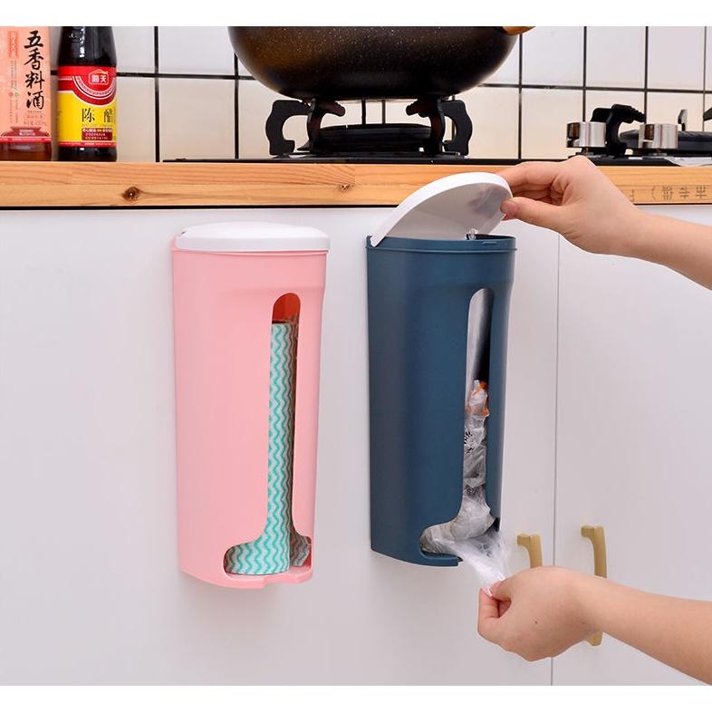 Mua Hộp đựng túi nilon - túi rác dán tường, dán cánh tủ thông minh - Đồ dùng, dụng cụ nhà bếp, kệ hũ gia vị | Tiki