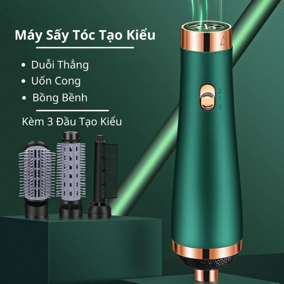 Máy sấy tóc kèm 3 đầu uổn tóc