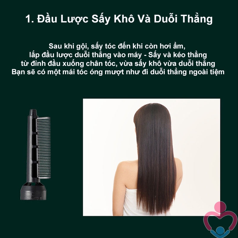 Máy sấy tóc kèm 3 đầu uổn tóc