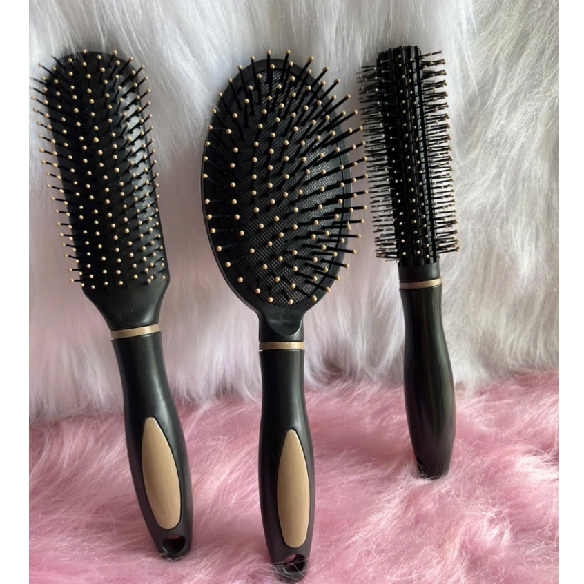Lược chải tóc gỡ rối (Set 3 món, màu đen) BỘ 3 LƯỢC MASSAGE ĐẦU Có Túi Đệm  Khí, Làm Phồng Chân Tóc | Shopee Việt Nam