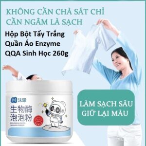 Hộp Bột Tẩy Trắng Quần Áo Enzyme/ QQA Sinh Học 260g