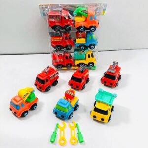 Túi 6 chiếc xe đa dạng mẫu kèm chìa khóa để tháo ráp