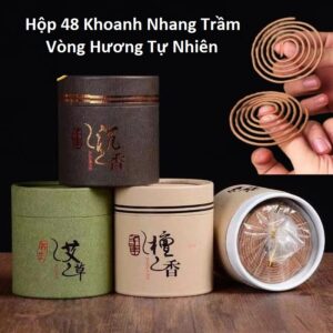 Hộp 48 Khoanh Nhang Trầm Vòng Hương Tự Nhiên