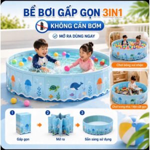 Bể bơi tròn gấp gọn đường kính 120cm
