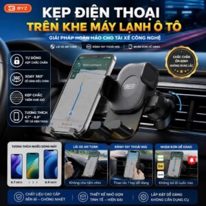 Giá Đỡ Điện Thoại BYZ H705 Khe Máy Lạnh Xe Ô TÔ. VN