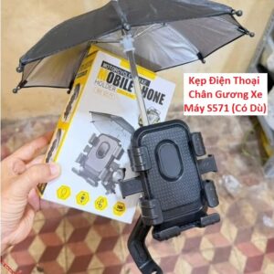 Kẹp Điện Thoại Chân Gương Xe Máy S571 (Có Dù)