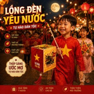 Lồng Đèn Trung Thu Yêu Nước 4 Mặt