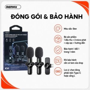Micro Không Dây Cài Áo Remax K10 (2 mic) Type-c.HDDT