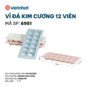 Khay Làm Đá, Thạch Rau Câu 12 Viên 6981. GDN