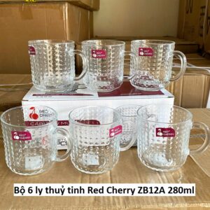 Bộ 6 ly thuỷ tinh Red Cherry ZB12A 280ml. (GDN)