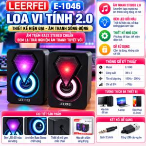 Loa vi tính 2.0 Leerfie E-1046