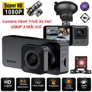 Camera Hành Trình Xe Hơi 1080P 3 Mắt S10. G.itx2. SGPK