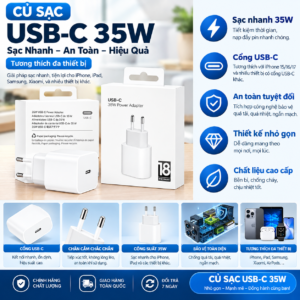 Cốc/ Củ Sạc Nhanh 35W Iphone 18. VM