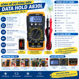 Đồng Hồ Đo Dòng Điện DATA HOLD A830L