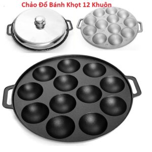 Chảo Đổ Bánh Khọt 12 Khuôn. MHS