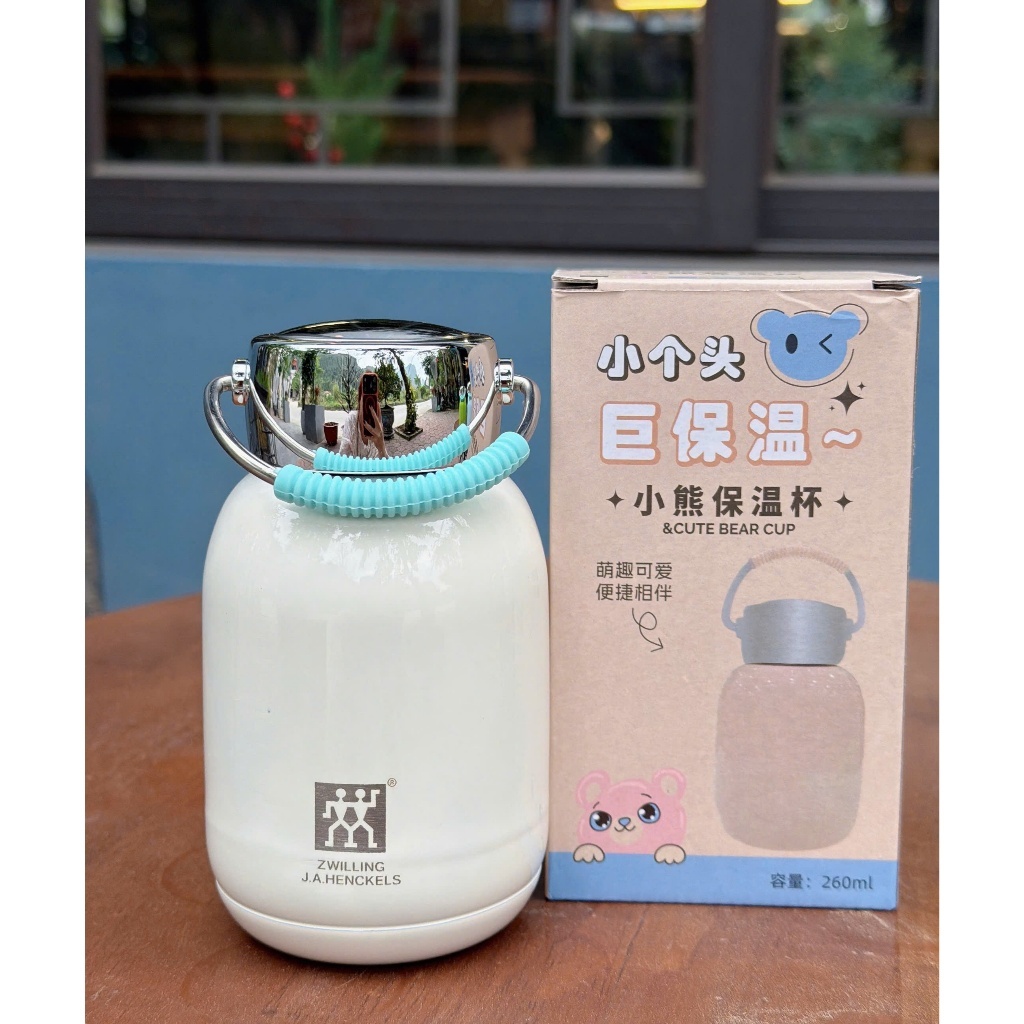 Bình giữ nhiệt cute dung tích nhỏ gọn, thiết kế bo tròn xinh xắn, giữ nóng lạnh hiệu quả, có quai xách tiện lợi | Shopee Việt Nam