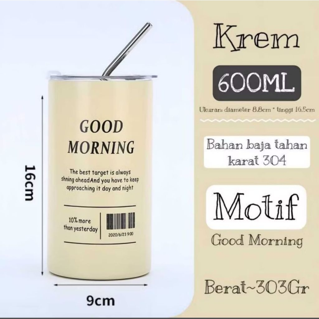 Jual Cangkir Tumbler Kopi stainless steel ukuran 600ml Americani Termos Air  Panas Dingin | Shopee Indonesia