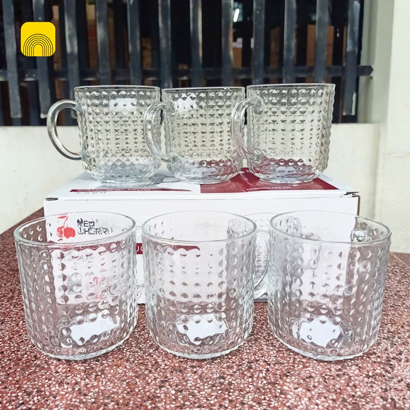 [12] Bộ 6 ly thuỷ tinh trắng ZB12A 280ml