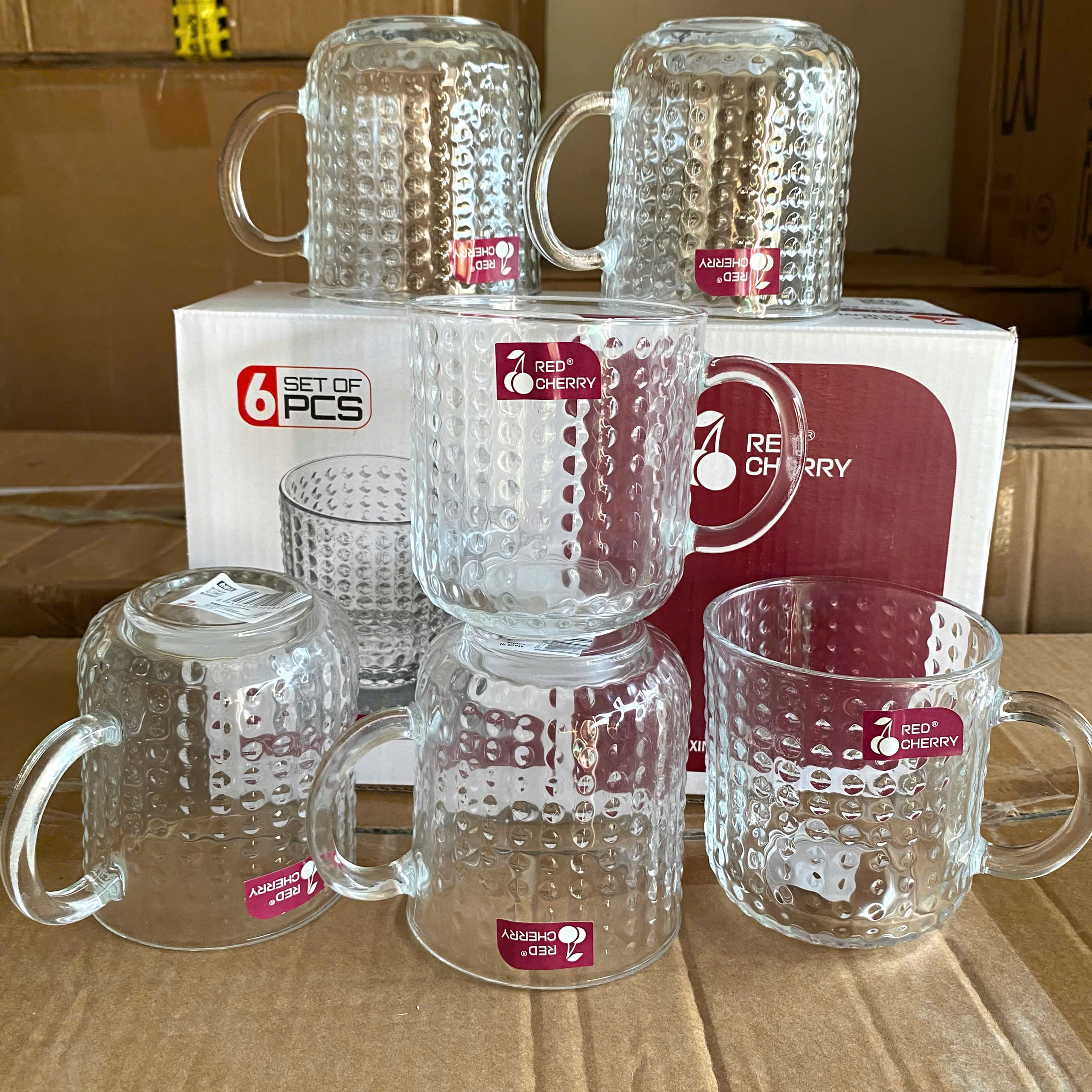 [12] Bộ 6 ly thuỷ tinh trắng ZB12A 280ml